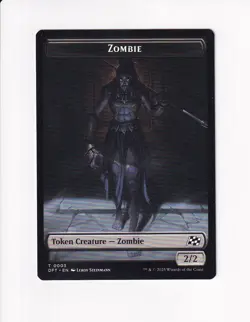 MAGIC MTG COMMANDER: AETHERDRIFT DOUBLE TOKEN ZOMBIE WARRIOR / ZOMBIE (#1) - Image 2
