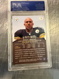 1998 FINEST #148 HINES WARD PITTSBURGH STEELERS ROOKIE CARD PSA 10 GEM MINT - Image 2