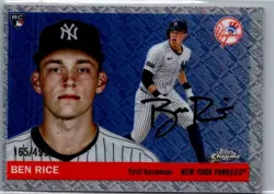 RH716 2025 Topps Chrome Platinum Ben Rice Logofractor Rookie Card /499 Yankees - Image 1