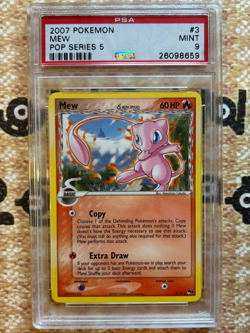 MEW PSA 9 2007 POP SERIES 5 3/17 NON-HOLO POKEMON - Image 1