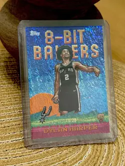 2025-26 Topps 8-Bit Ballers Dylan Harper #8B-32 Orange Holo /25 Rookie Card RARE - Image 2