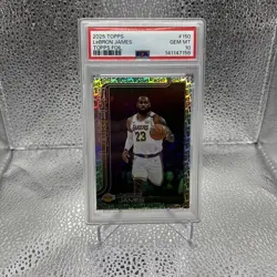 2025 Topps #150 Lebron James Topps Foil PSA 10 SP - Image 1