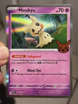 Pokemon TCG Mimikyu 097/193 Holo Rare Trick Or Trade 2023 - Image 1