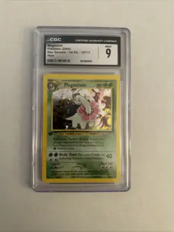 2000 Pokemon Meganium Holo 1st Edition Neo Genesis 10/111 Mint CGC 9 🌀Swirl🌀 - Image 1