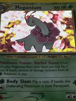 Pokemon 1st ed Meganium * 10/111 Neo Genesis * CLEAN Holo - Image 2