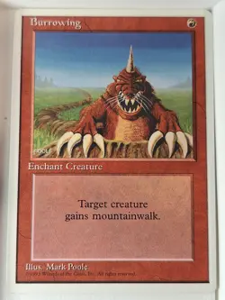Burrowing - 4th Edition Core Set - Magic the Gathering MTG Nice! - Image 1