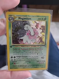 Pokemon 1st Meganium 10/111 Neo Genesis Holo - Image 1