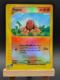 Diglett 106/165 Expedition Base Set Reverse Holo eReader Vintage Pokemon Card - Image 1