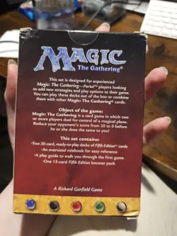 5th Edition 2 Player Starter Deck MTG Magic with Bonus Booster Pack - Image 2
