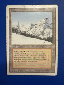Magic The Gathering Revised Edition Dual Land Taiga - Image 1