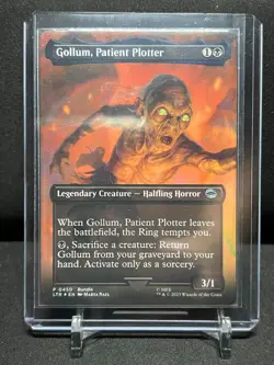 Gollum, Patient Plotter - Borderless Foil Promo - MTG Magic Lord of the Rings NM - Image 1
