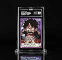 PSA 10 Monkey D Luffy OP05-060 Leader Alt Art English One Piece Card Game TAG 10 - Image 1