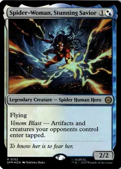 NM - Spider-Woman, Stunning Savior R Foil Marvel's Spider-Man 152 - Image 1