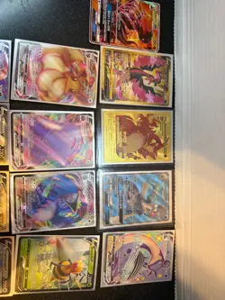 Pokemon Card Lot Gold Charizard VMAX Eevee VMAX Moltres V GX VMAX 12 Cards - Image 1
