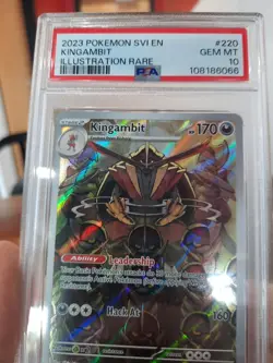 Kingambit Illustration Rare Psa 10 Gem Mint 220/198 Scarlet And Violet Svi En - Image 2