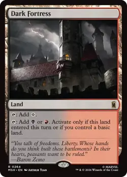 Dark Fortress 264 Magic: The Gathering Marvel Super Heroes Regular Land Rare NM - Image 1