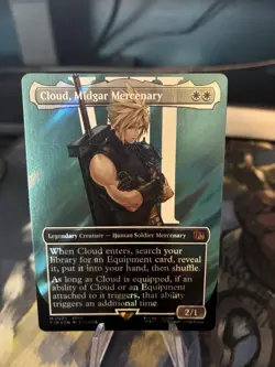 Cloud, Midgar Mercenary (Borderless) (Surge Foil) Final Fantasy Foil - Image 1