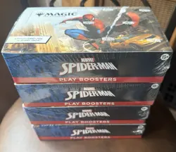 LOT OF (4)Magic The Gathering Marvel Spider-Man Play Booster Box 30 Packs-Sealed - Image 1