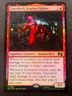 FOIL - Daredevil, Fearless Fighter Commander: Marvel Super Heroes - MTG NM/M - Image 1