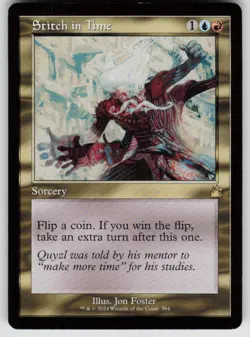Stitch in Time (Retro Frame) 384 Rare Ravnica Remastered Magic: The Gathering NM - Image 1
