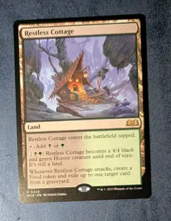 MTG WILDS OF ELDRAINE Rare RESTLESS COTTAGE NM - Image 1