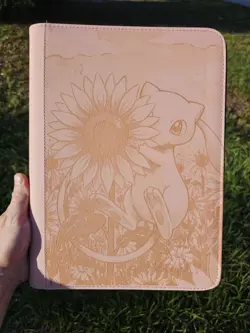 Mew Meadows Pokemon Trading Card 4 Pocket Zip Binder - Ringless Top Loader - Image 1