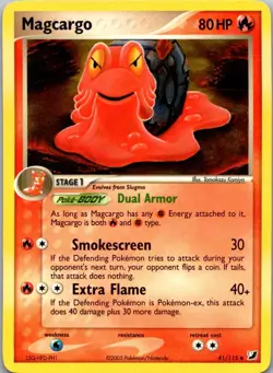 Magcargo 41/115 Uncommon Unseen Forces Pokemon Near Mint - Image 1