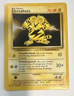 Pokemon Electabuzz Base Set 20/102 Regular Unlimited 1999 English - Image 1