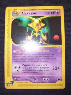 Alakazam 2/144 Pokemon Trading Card Game eCard Skyridge Lightly Played TCG LP - Image 2