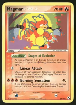 Pokemon Magmar Legend Maker 21/92 Rare Lightly Played - Image 1