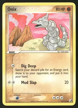 Pokemon Onix Unseen Forces 65/115 Common Lightly Played - Image 1
