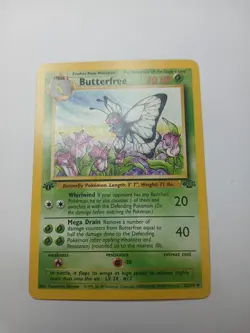 1st Edition Butterfree 33/64 Uncommon 1999 Jungle WOTC Pokemon Cards LP! - Image 1