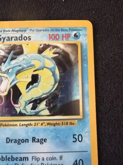 Gyarados 6/102 Holo Holo Rare Base Set Unlimited Pokemon Holo MP - Image 3