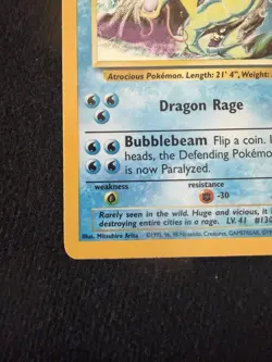 Gyarados 6/102 Holo Holo Rare Base Set Unlimited Pokemon Holo MP - Image 5