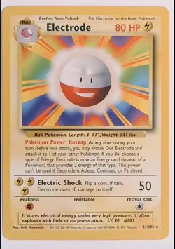 Electrode 21/102 Rare Base Set Unlimited Pokemon Near Mint - Image 1
