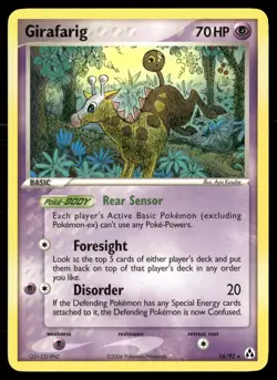 Girafarig 16/92 Rare Legend Maker Pokemon MP - Image 1