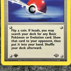 Vintage Pokemon Jungle Set 1st Edition Poke Ball Trainer LP 64/64 - Image 4