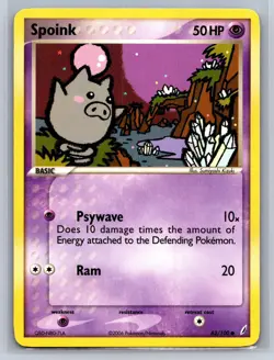 Spoink 62/100 Common Crystal Guardians Pokemon Lightly Played - Image 1