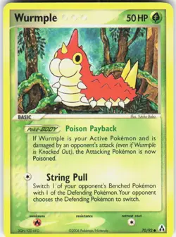 Wurmple 70/92 Common Legend Maker Pokemon Lightly Played - Image 1