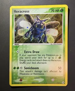 Pokemon Heracross 7/101 EX Hidden Legends Holo Rare 2004 LP/NM - Image 1
