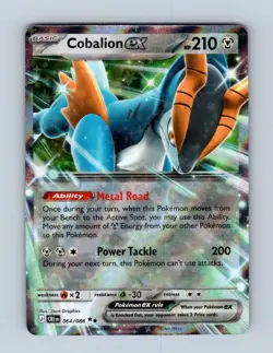 Cobalion ex 064/086 Double Rare Chaos Rising Pokemon Holo Near Mint - Image 1