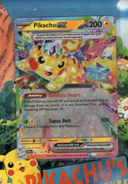 Pokemon TCG Pikachu ex 057/191 Holo SV08: Surging Sparks NM/M - Image 1