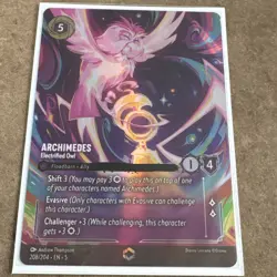 Disney Lorcana Shimmering Skies Archimedes-Electrified Owl Enchanted 208/204 - Image 1