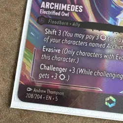 Disney Lorcana Shimmering Skies Archimedes-Electrified Owl Enchanted 208/204 - Image 5
