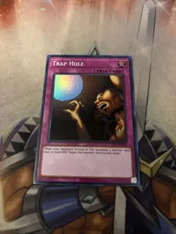Yugioh Trap Hole LOB-EN058 Super Rare 25th Anniversary NM - Image 1