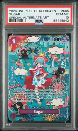 PSA 10 2026 ONE PIECE OP14 EB04 THE AZURE SEA'S SEVEN 065 SUGAR SPECIAL ALT ART - Image 1