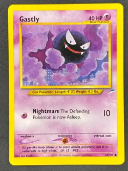 Pokemon Gastly 65/105 N4 Neo Destiny Unlimited LP/NM - Image 1
