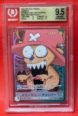 Chopper L 08-001 BASE SHOP Limited Card Collection vol.1 ONE PIECE JP BGS 9.5 - Image 1