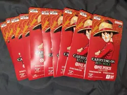 One Piece TCG OP-13 Carrying On His Will Sleeved Booster Pack Lot of 10 English - Image 1
