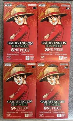 One Piece OP-13 Sleeved Booster Packs Carrying On His Will | Lot of 4 - SEALED - Image 1